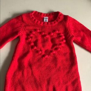 Heart sweater dress 12-18 months